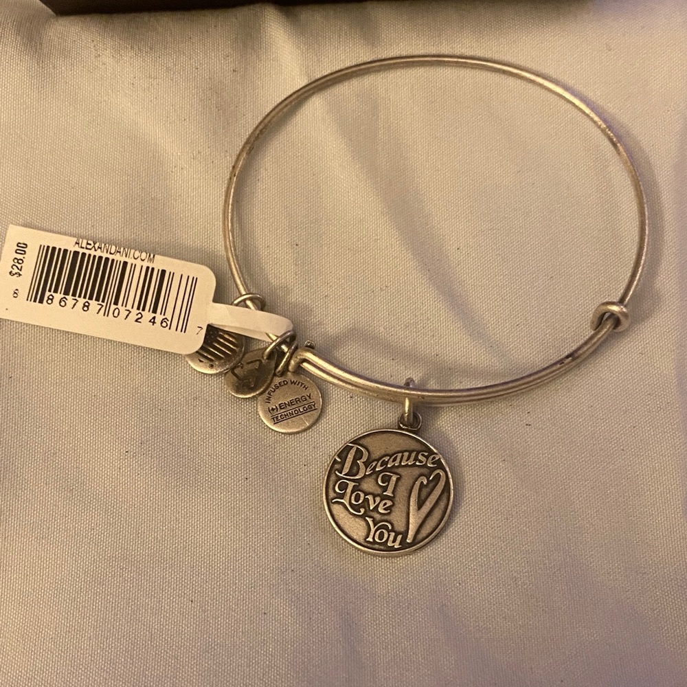 Alex and Ani Silver Bracelet with Heart Charm